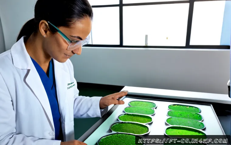 Home 17 합성생물학의 연구 성과 및 평가 기준 - Photorealistic synthetic biology research laboratory in Portugal, a diverse team of adult scientists...
