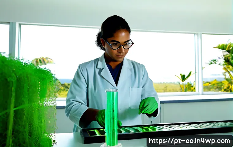 Home 17 합성생물학의 대체 에너지 연구 - Photorealistic biotechnology laboratory in Brazil researching alternative energy, a diverse Brazilia...